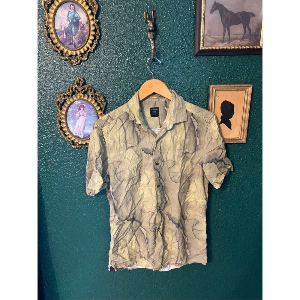 Rare Rabbit Mens Leo Short Sleeve Button Down Sz Medium